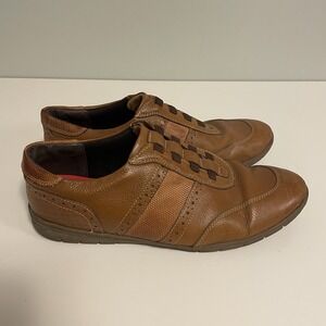 Sandro Moscoloni Mens Shoes 10.5D Leather Slip On Elastic Laces Made In Brazil